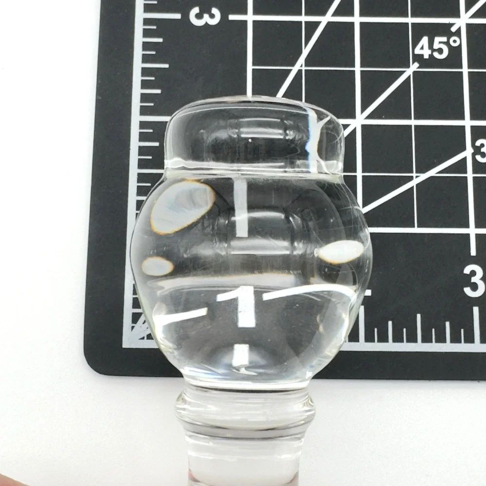 Vintage Decanter Stopper Solid Clear Glass Barware For 1” Mouth